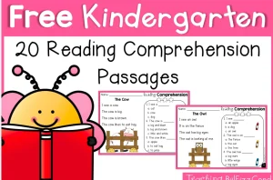 Free Kindergarten Reading Comprehension Passages