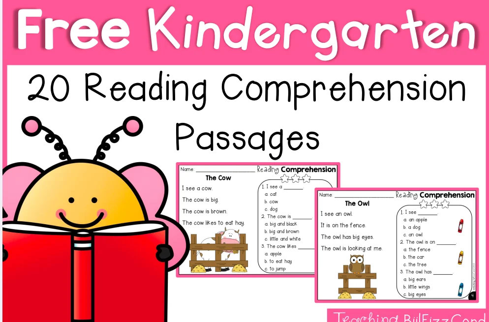 Free Kindergarten Reading Comprehension Passages