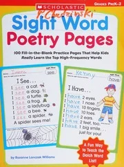 Sight Word Poetry Pages: